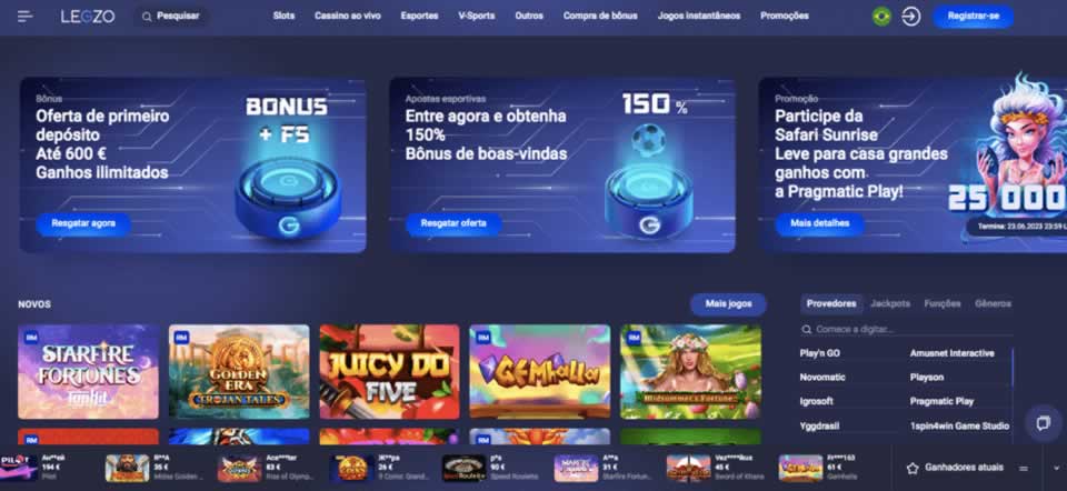 Caça-níqueis menos recomendados