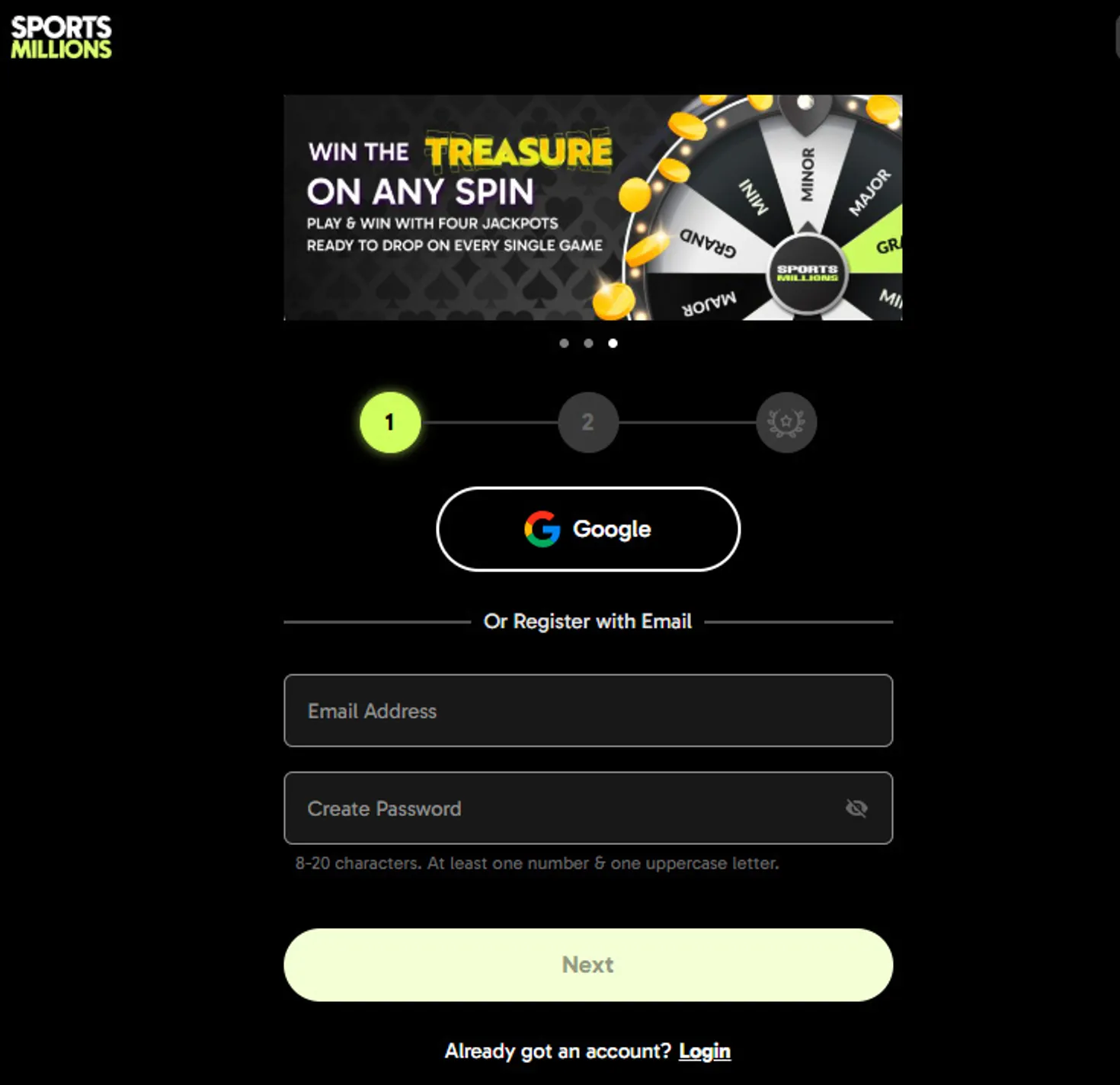 Sports betting entrar